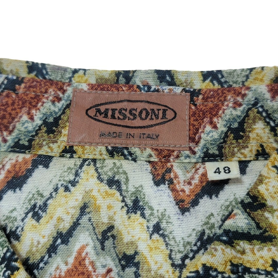 MISSONI(ミッソーニ)の【希少】伊製 ミッソーニ MISSONI ジグザグ柄 アロハシャツ 半袖シャツ メンズのトップス(シャツ)の商品写真