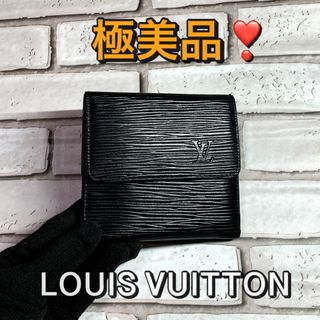 ルイヴィトン(LOUIS VUITTON)のルイヴィトン マルティエ刻印 希少 レア Wホック 折り財布 エピ ノワール(折り財布)