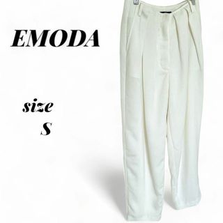 エモダ(EMODA)のEMODA/エモダ★レディース ウエストタックパンツS ホワイト(カジュアルパンツ)