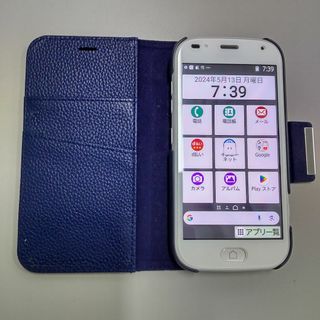 フジツウ(富士通)の【美品】ドコモらくらくスマートフォン F-42A　ケース付(スマートフォン本体)