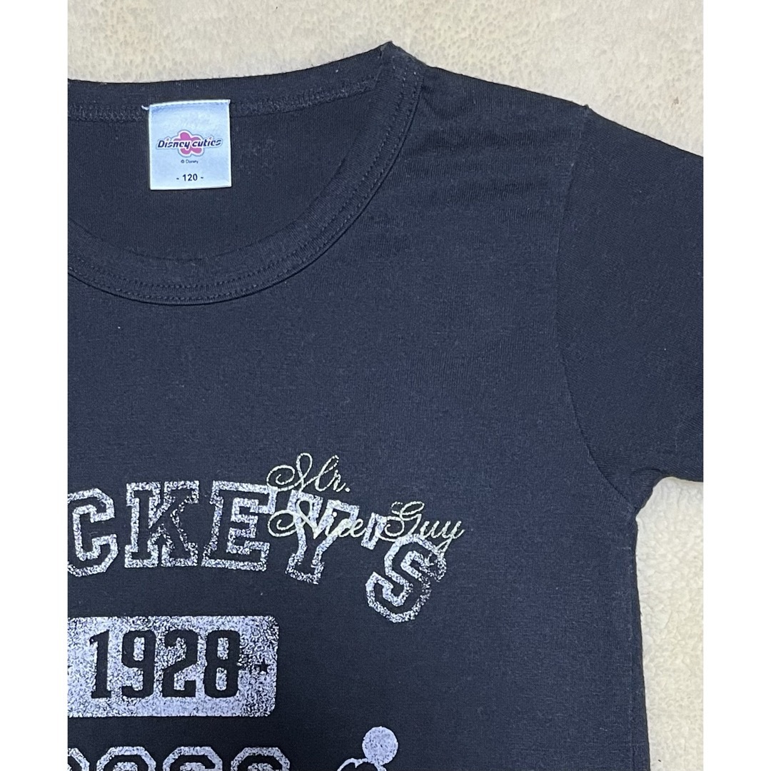 Disney(ディズニー)のミッキーマウス　ミニーマウス　ディズニー　Tシャツ　120 黒 キッズ/ベビー/マタニティのキッズ服女の子用(90cm~)(Tシャツ/カットソー)の商品写真