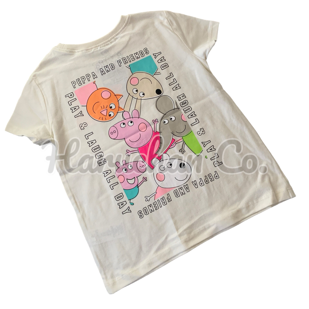 NEXT(ネクスト)の●未使用●3-4才　Peppa pig  バックプリント　Tシャツ キッズ/ベビー/マタニティのキッズ服女の子用(90cm~)(Tシャツ/カットソー)の商品写真