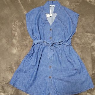 ザラ(ZARA)のZARA　ミニデニムワンピース(ひざ丈ワンピース)