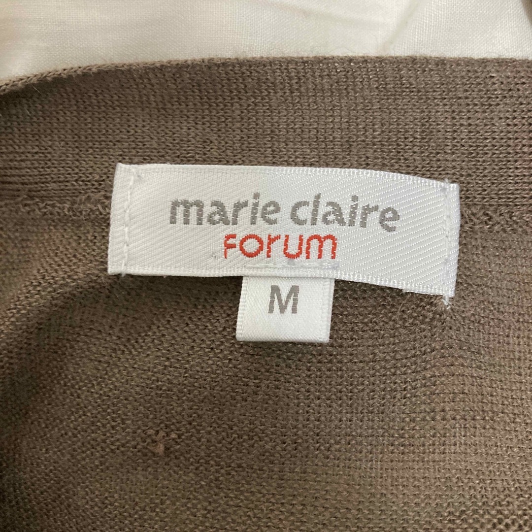 Marie Claire(マリクレール)のmarie claireの7分袖バックリボン付きロングカーディガン レディースのトップス(カーディガン)の商品写真