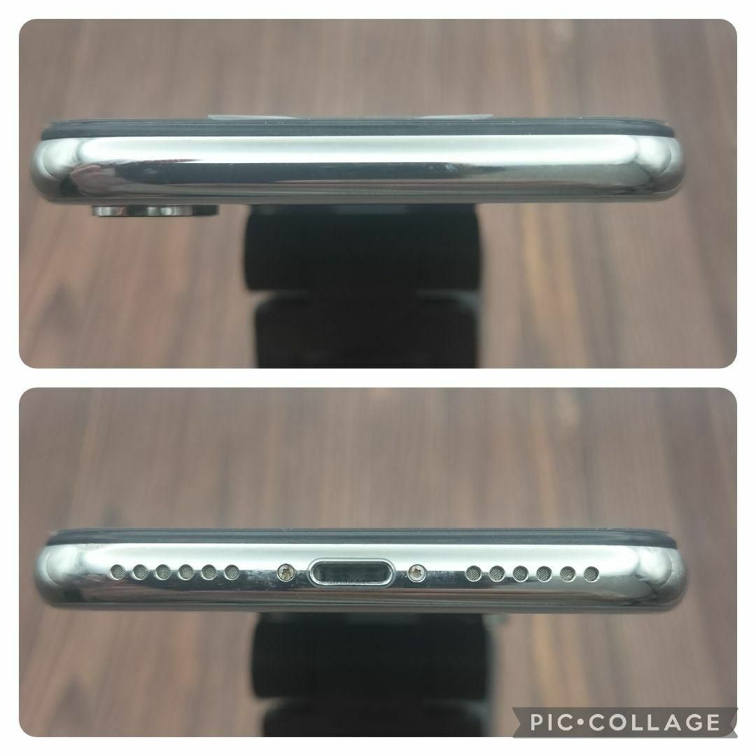 iPhone(アイフォーン)の0504 iPhone X Silver 256GB　液晶大容量バッテリー新品 スマホ/家電/カメラのスマートフォン/携帯電話(スマートフォン本体)の商品写真