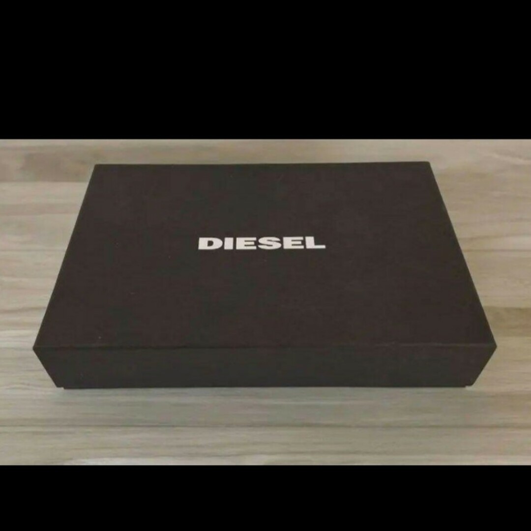 DIESEL(ディーゼル)のDIESEL　ディーゼル　長財布 レザー コットン デニム ブラック 箱付き メンズのファッション小物(長財布)の商品写真