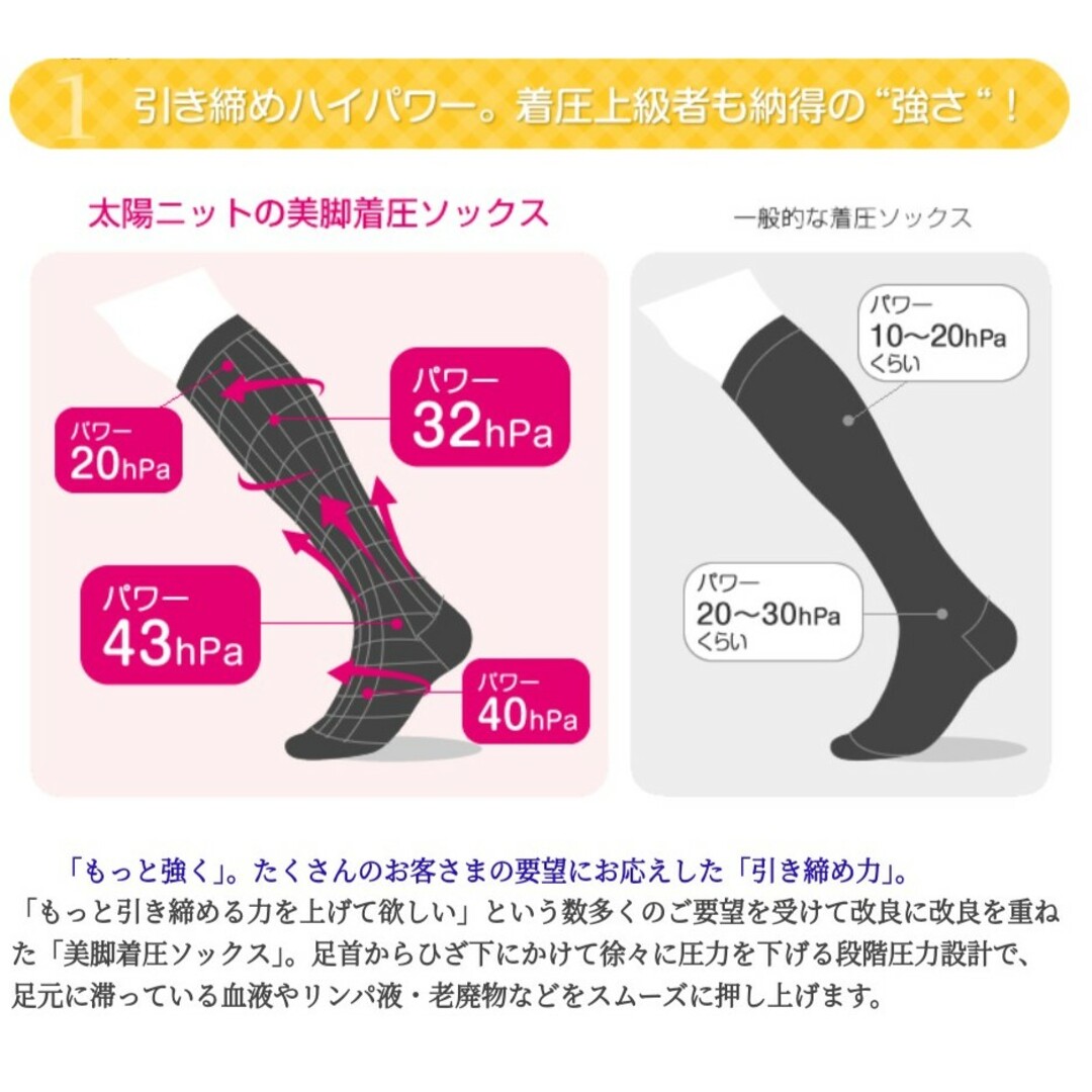 ★★ 太陽ニット スリムビューティーソックス M-L レディースのレッグウェア(ソックス)の商品写真