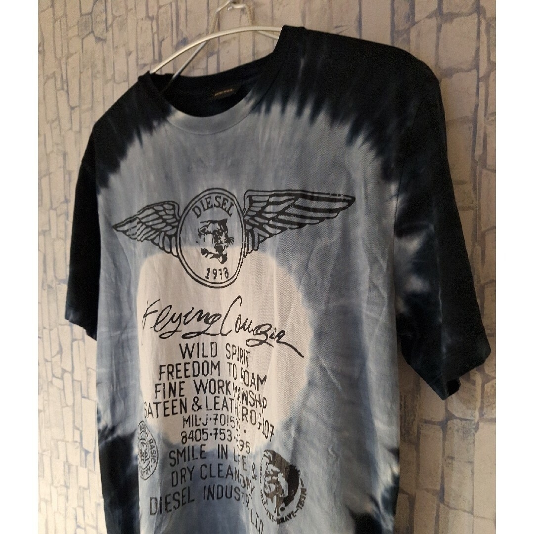 DIESEL(ディーゼル)のDIESEL 　ディーゼル 　タイポロゴ ブリーチ タイダイ  Tシャツ　S メンズのトップス(Tシャツ/カットソー(半袖/袖なし))の商品写真