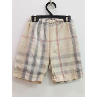 バーバリー(BURBERRY)の【春夏物 新入荷!】『バーバリー/BURBERRY』80cm ショートパンツ/ハーフパンツ/半ズボン/短パン ベージュ×黒×赤【中古】子供服 キッズ kids ベビー服 baby 男の子 春夏 bottoms 215042(パンツ)