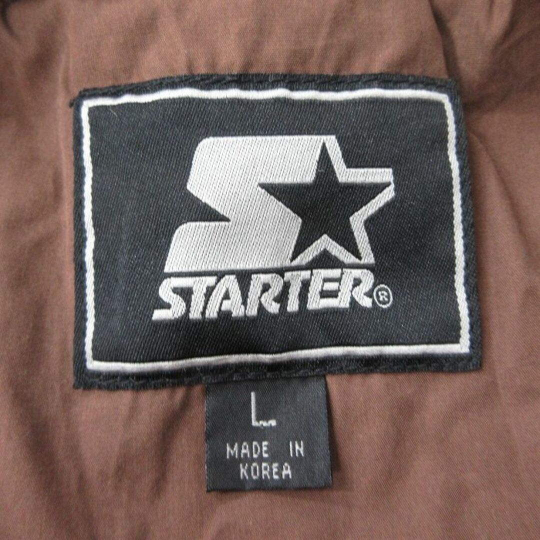 STARTER(スターター)のXL★古着 スターター STARTER 長袖 ジャケット メンズ 00年代 00s NFL クリーンブランドブラウンズ 大きいサイズ 茶 ブラウン 内側メッシュ アメフト スーパーボウル 【spe】 24may11 中古 アウター ジャンパー ブルゾン メンズのジャケット/アウター(ダッフルコート)の商品写真