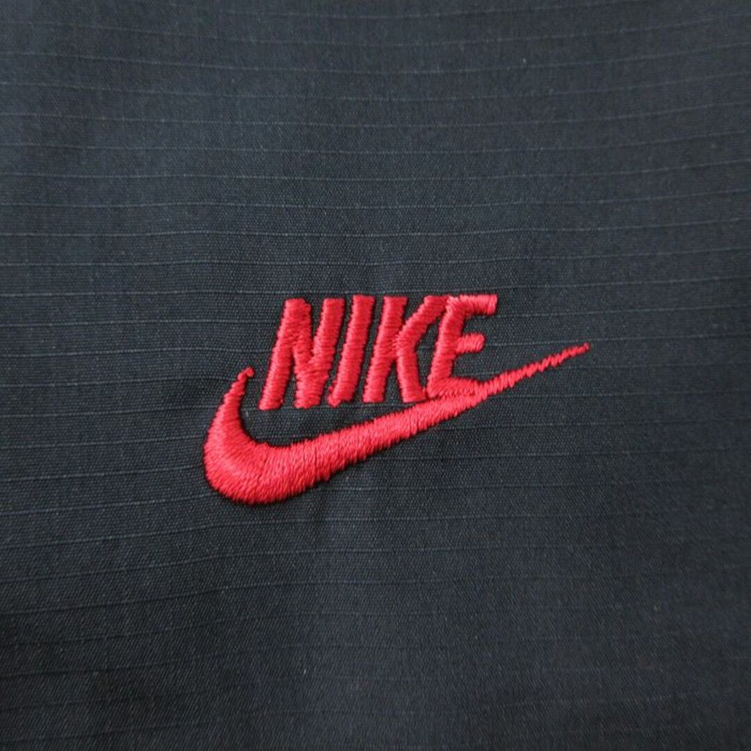 NIKE(ナイキ)のXL★古着 ナイキ NIKE 長袖 ジャケット メンズ 00年代 00s ワンポイントロゴ リップストップ ラグラン 大きいサイズ 黒他 ブラック 24may11 中古 アウター ジャンパー ブルゾン メンズのジャケット/アウター(ダッフルコート)の商品写真