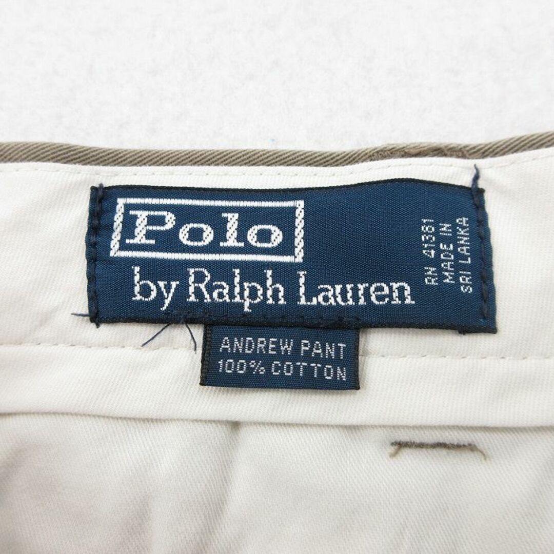 Ralph Lauren(ラルフローレン)のW36★古着 ラルフローレン Ralph Lauren ブランド チノ パンツ チノパン メンズ 90年代 90s コットン ベージュ系 カーキ 24may11 中古 ボトムス ロング メンズのパンツ(ワークパンツ/カーゴパンツ)の商品写真