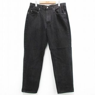 ギャップ(GAP)のW35★古着 ギャップ GAP ジーンズ メンズ 00年代 00s コットン 黒 ブラック デニム 【spe】 24may11 中古 ボトムス ジーパン Gパン ロング パンツ(ワークパンツ/カーゴパンツ)