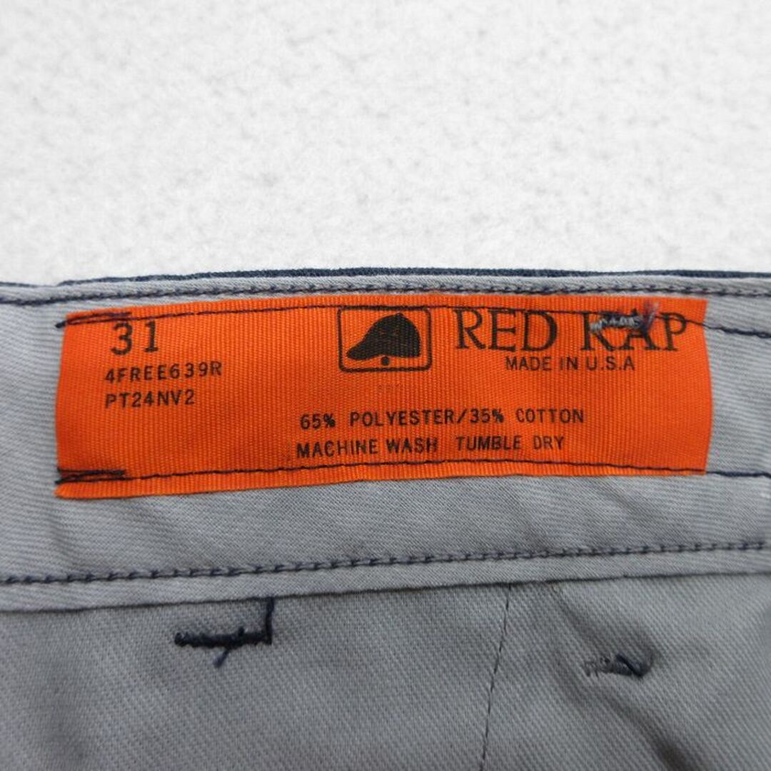 RED KAP(レッドキャップ)のW31★古着 レッドキャップ ショート ワーク パンツ ショーツ メンズ 90年代 90s USA製 紺 ネイビー 24may18 中古 ボトムス 短パン ショーパン メンズのパンツ(ワークパンツ/カーゴパンツ)の商品写真