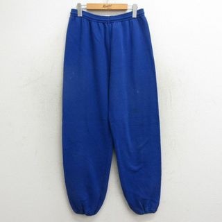 W33★古着 ジャージーズ スウェット パンツ メンズ 90年代 90s USA製 青 ブルー 24may11 中古 ボトムス ロング(ワークパンツ/カーゴパンツ)