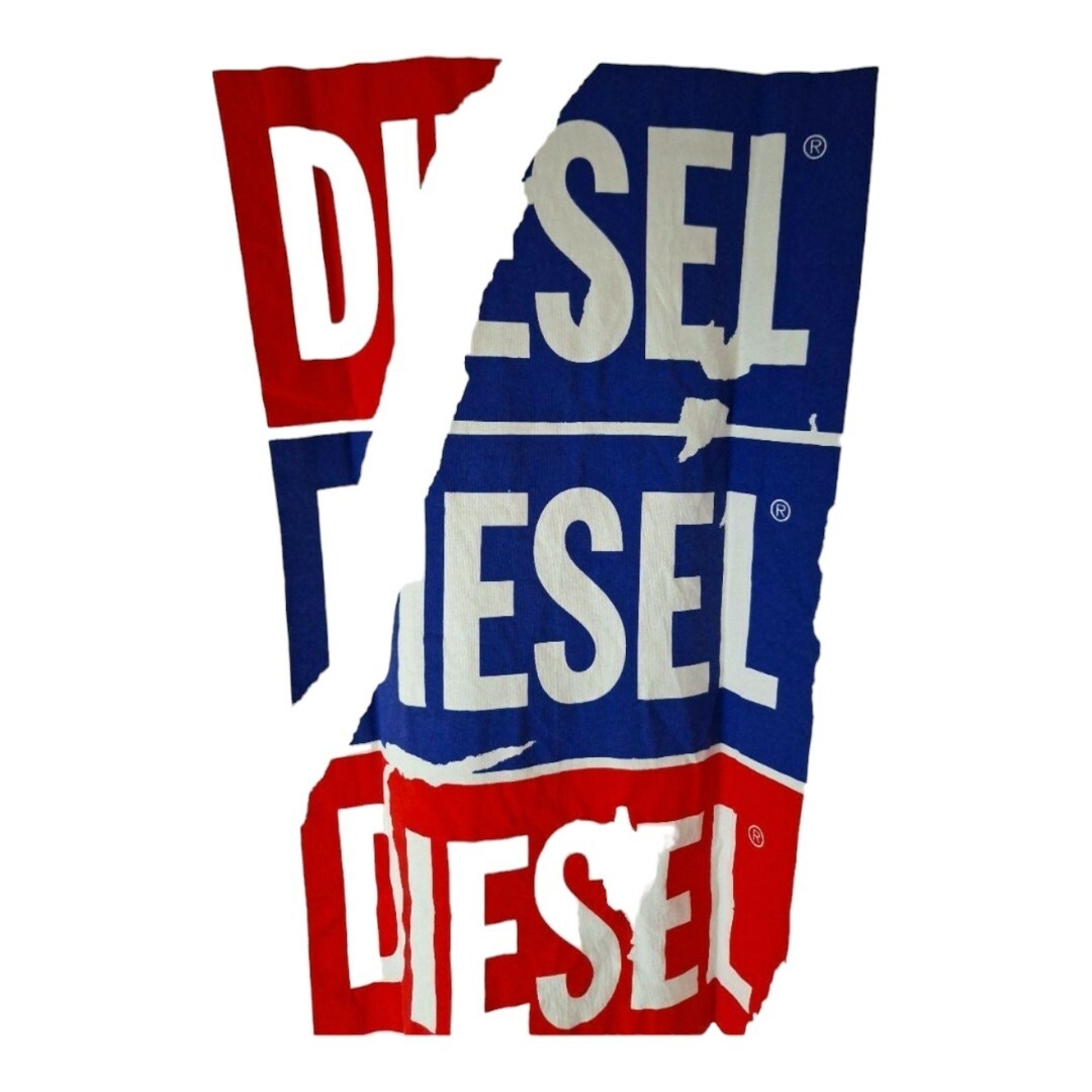 DIESEL(ディーゼル)のDIESEL　ディーゼル　トリコロールカラーロゴプリントTシャツ　ホワイト　S メンズのトップス(Tシャツ/カットソー(半袖/袖なし))の商品写真