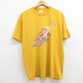 XL★古着 半袖 ビンテージ Tシャツ メンズ 80年代 80s 羽 ラメ 大…