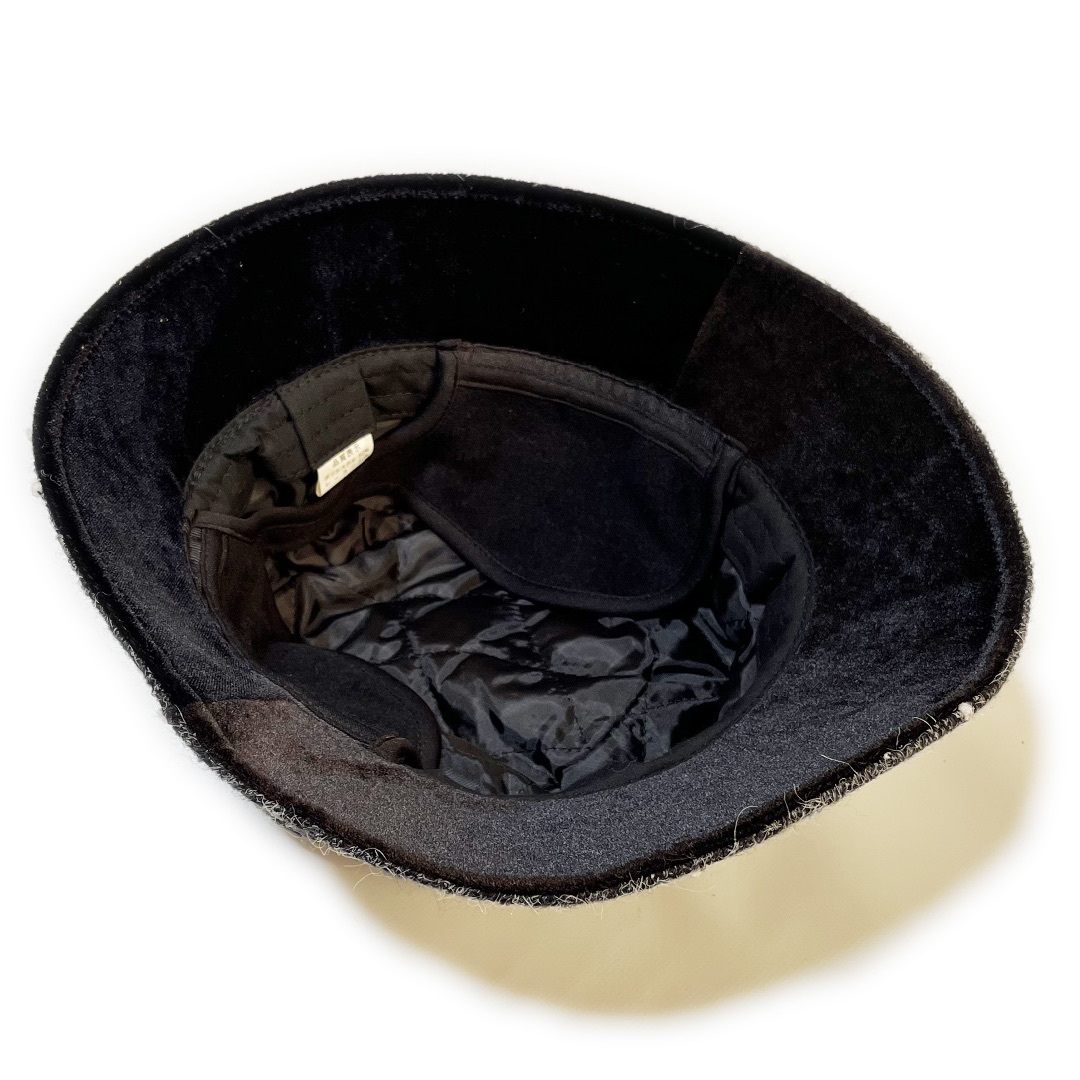 ハット《帽子 レディース ブラック ニット 水玉 アクセサリー 中古》 レディースの帽子(ハット)の商品写真