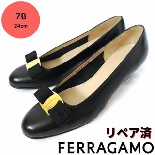 サルヴァトーレフェラガモ(Salvatore Ferragamo)の良品❤フェラガモ【Ferragamo】ヴァラ パンプス 黒(ハイヒール/パンプス)