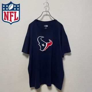 希少　NFL ヒューストン・テキサンズ プリント Tシャツ　半袖　紺　古着　XL(Tシャツ/カットソー(半袖/袖なし))