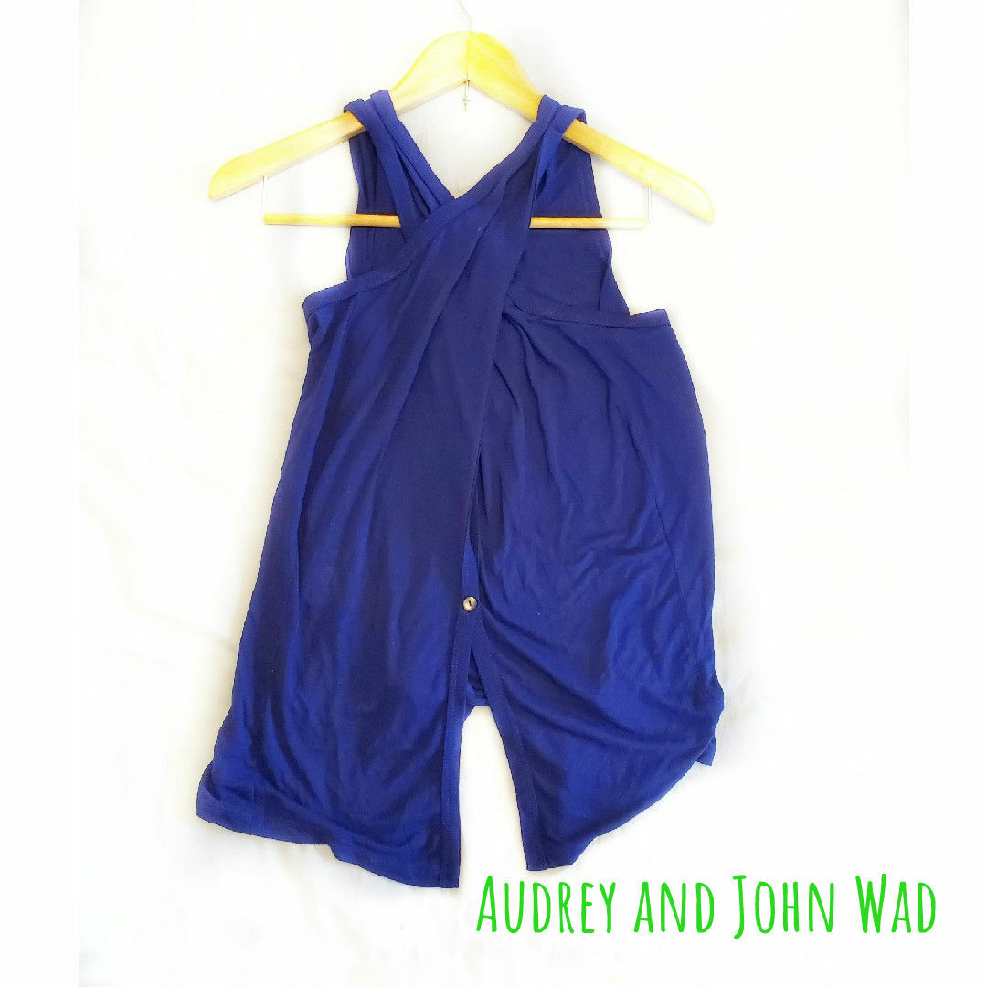 audrey and john wad(オードリーアンドジョンワッド)の【Audrey and John Wad】ベスト・ノースリーブトップス☆ブルー レディースのトップス(ベスト/ジレ)の商品写真