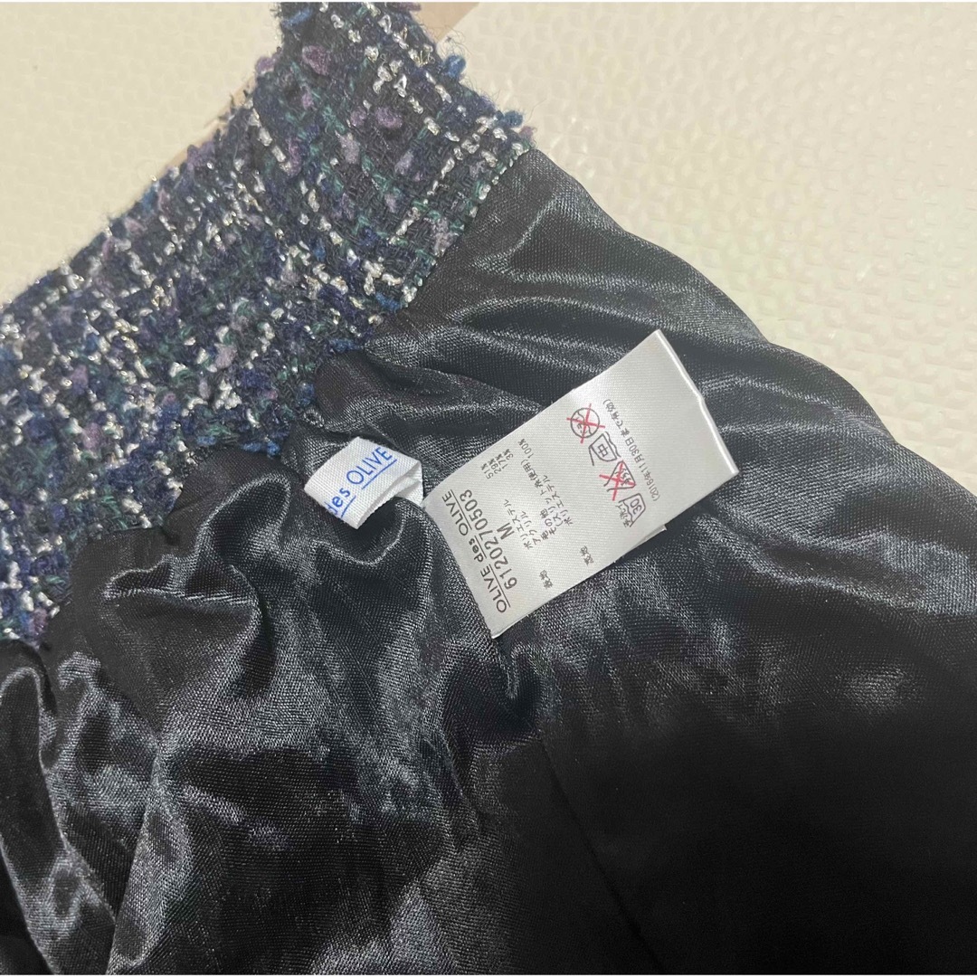 OLIVEdesOLIVE(オリーブデオリーブ)のOLIVE des OLIVE Mサイズ　ツイード　スカート レディースのスカート(ひざ丈スカート)の商品写真