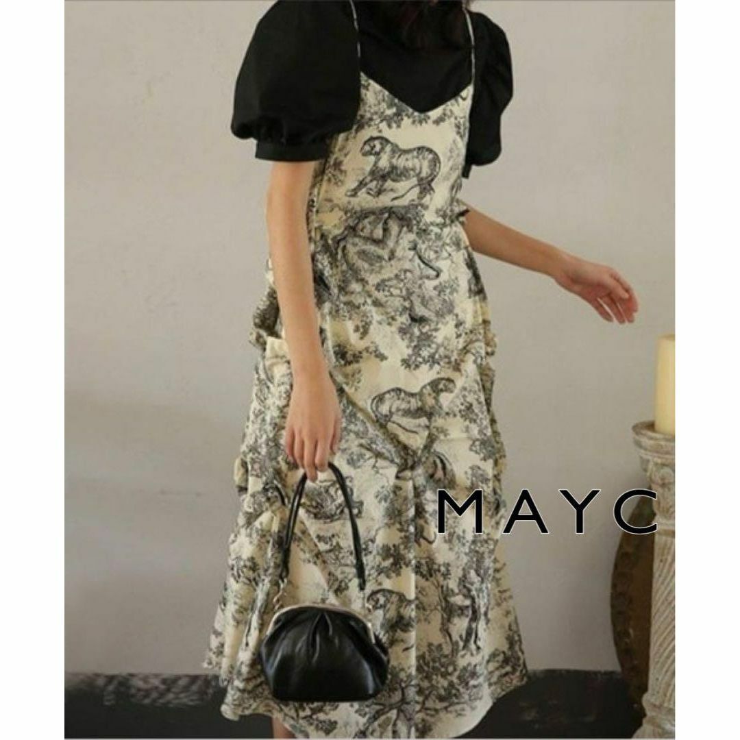 MAYC boutique Vneck animal dressメイクブティック レディースのワンピース(その他)の商品写真