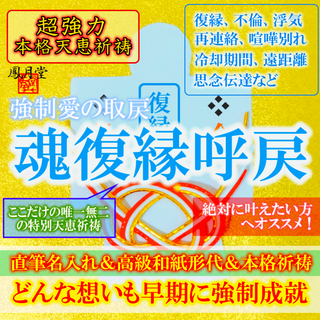 【本格祈祷 魂復縁呼戻】浮気遠距離 連絡復活 縁結び縁切り 霊視占い 形代お守り(その他)