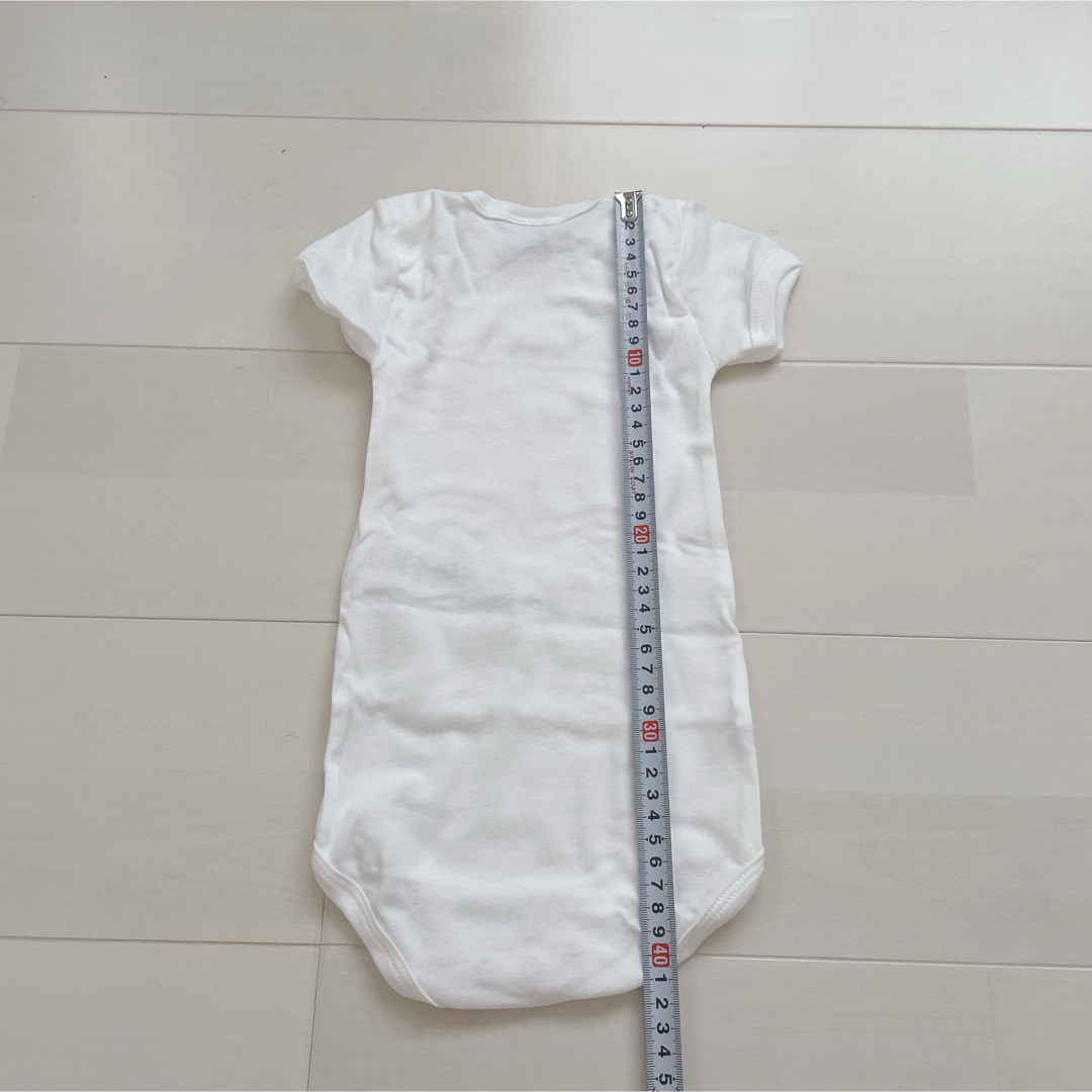 PETIT BATEAU(プチバトー)のプチバトー　ホワイト半袖ボディ2枚組　18m  キッズ/ベビー/マタニティのベビー服(~85cm)(ロンパース)の商品写真