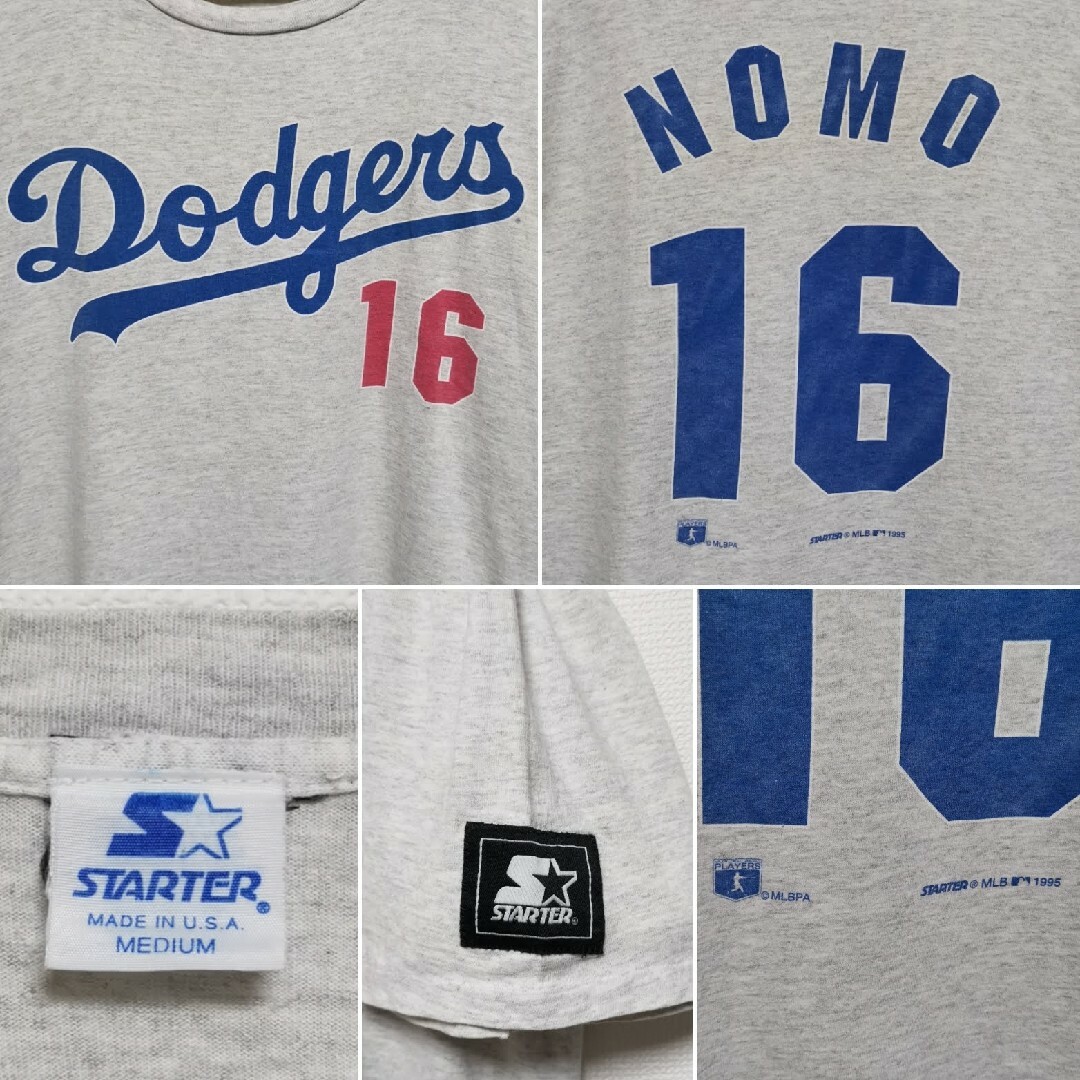 STARTER(スターター)のM 90s LA ドジャース NOMO STARTER Tシャツ 野茂 USA製 メンズのトップス(Tシャツ/カットソー(半袖/袖なし))の商品写真