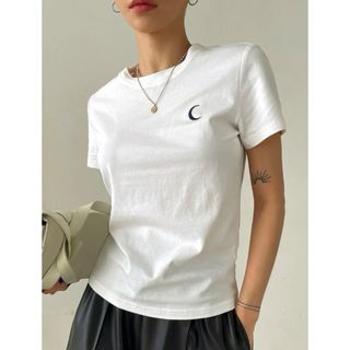 ムーン Tシャツ ホワイト(Tシャツ(半袖/袖なし))