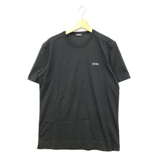 エルメネジルドゼニア(Ermenegildo Zegna)の美品 エルメネジルドゼニア ロゴ刺繍半袖Tシャツ メンズ S(Tシャツ/カットソー(半袖/袖なし))