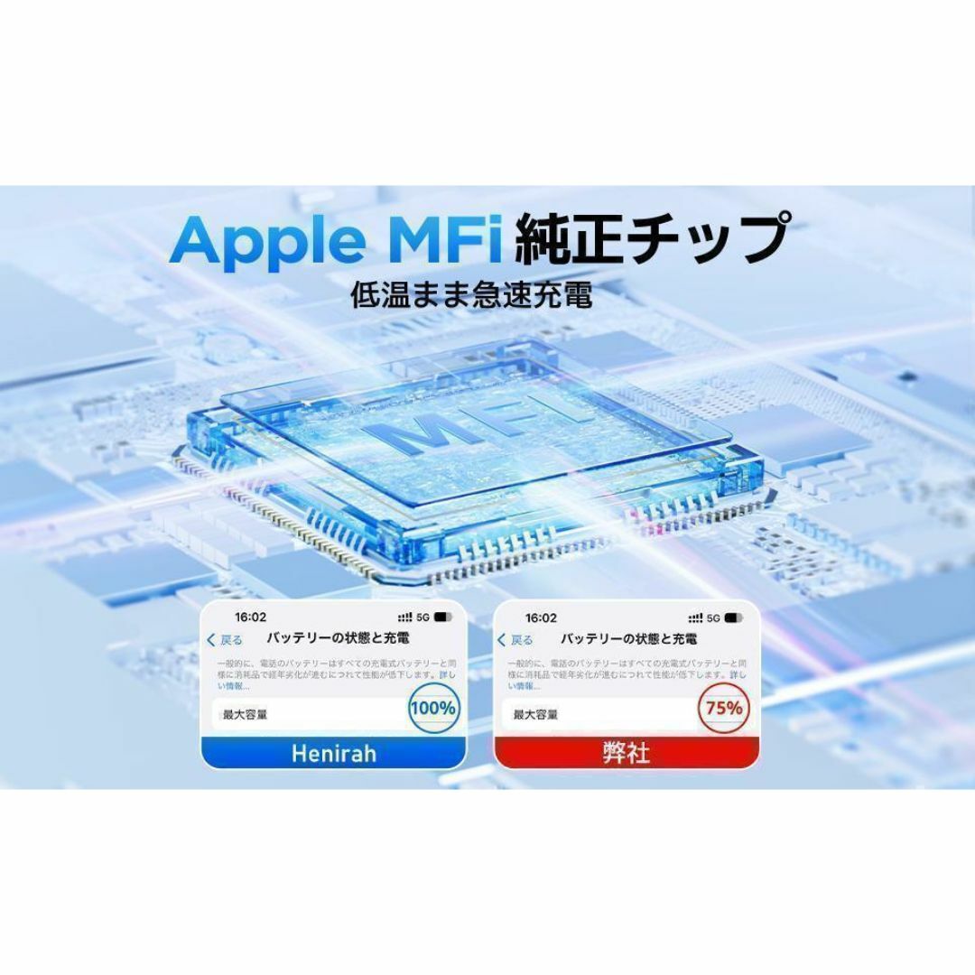 モバイルバッテリー 小型 薄型 ケーブル内蔵 iphone 急速充電 新品 黒 スマホ/家電/カメラのスマートフォン/携帯電話(バッテリー/充電器)の商品写真