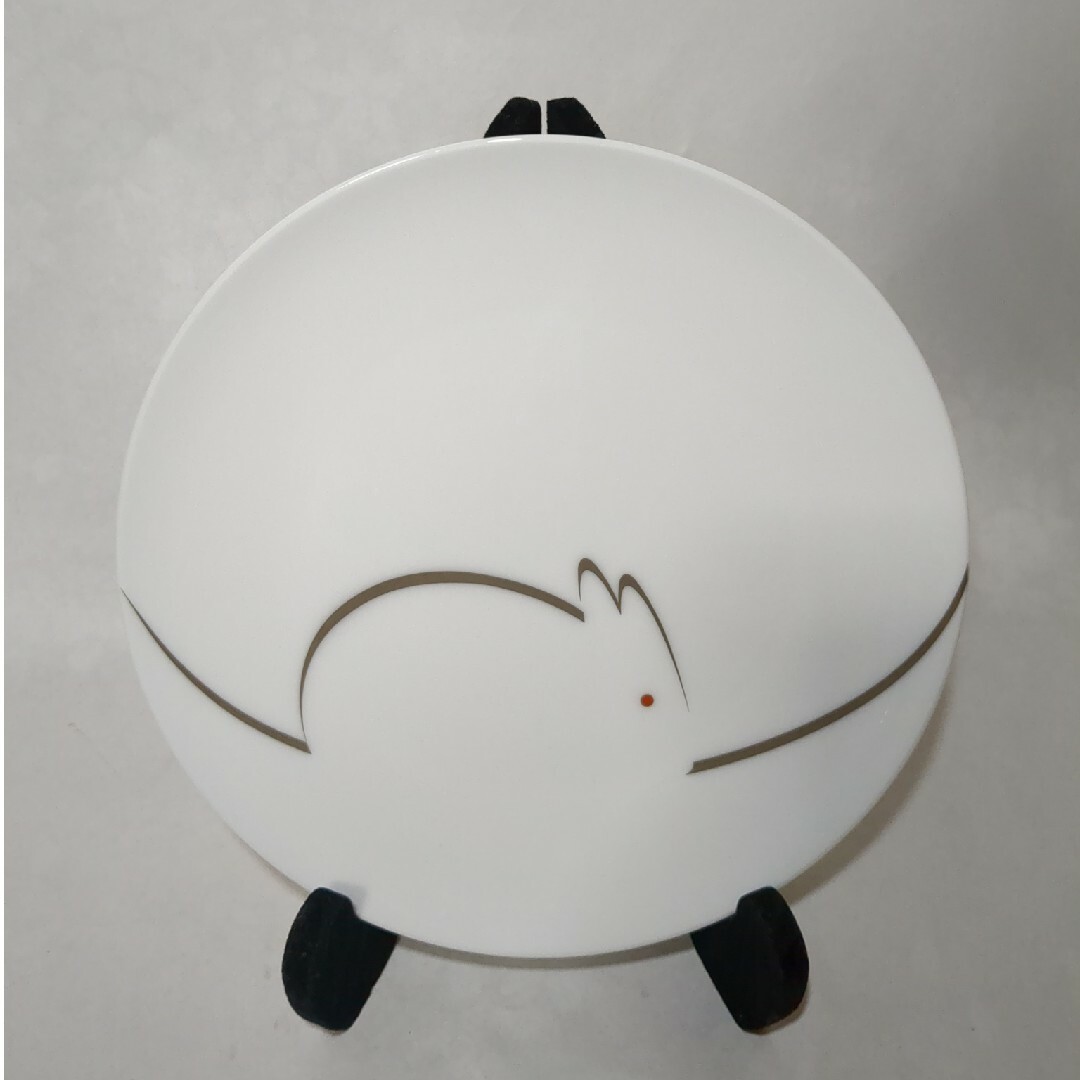 大倉陶園 - 大倉陶園 兎 うさぎ柄 銀彩 23cm径 中皿 USED美品の 大倉陶園 - 大倉陶園 兎 うさぎ柄 銀彩 23cm径 中皿 USED美品の