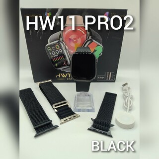 NEW‼️【ChatGPT・着信】スマートウォッチ(ブラック)HW11 PRO2(腕時計(デジタル))