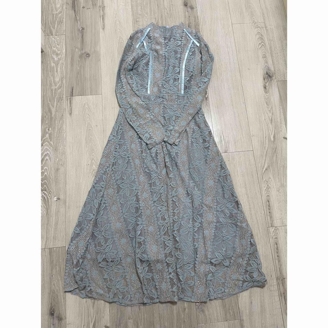aizhe ドレス　ワンピース　ブルー レディースのワンピース(ロングワンピース/マキシワンピース)の商品写真