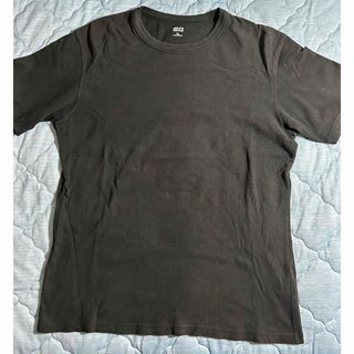 クールネックTシャツ　UNIQLO 黒色(Tシャツ/カットソー(半袖/袖なし))