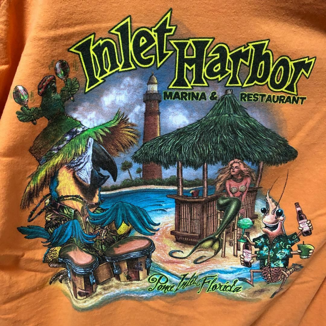 Inlet Harbor オウム 人魚 バックプリント Tシャツ メンズのトップス(Tシャツ/カットソー(半袖/袖なし))の商品写真