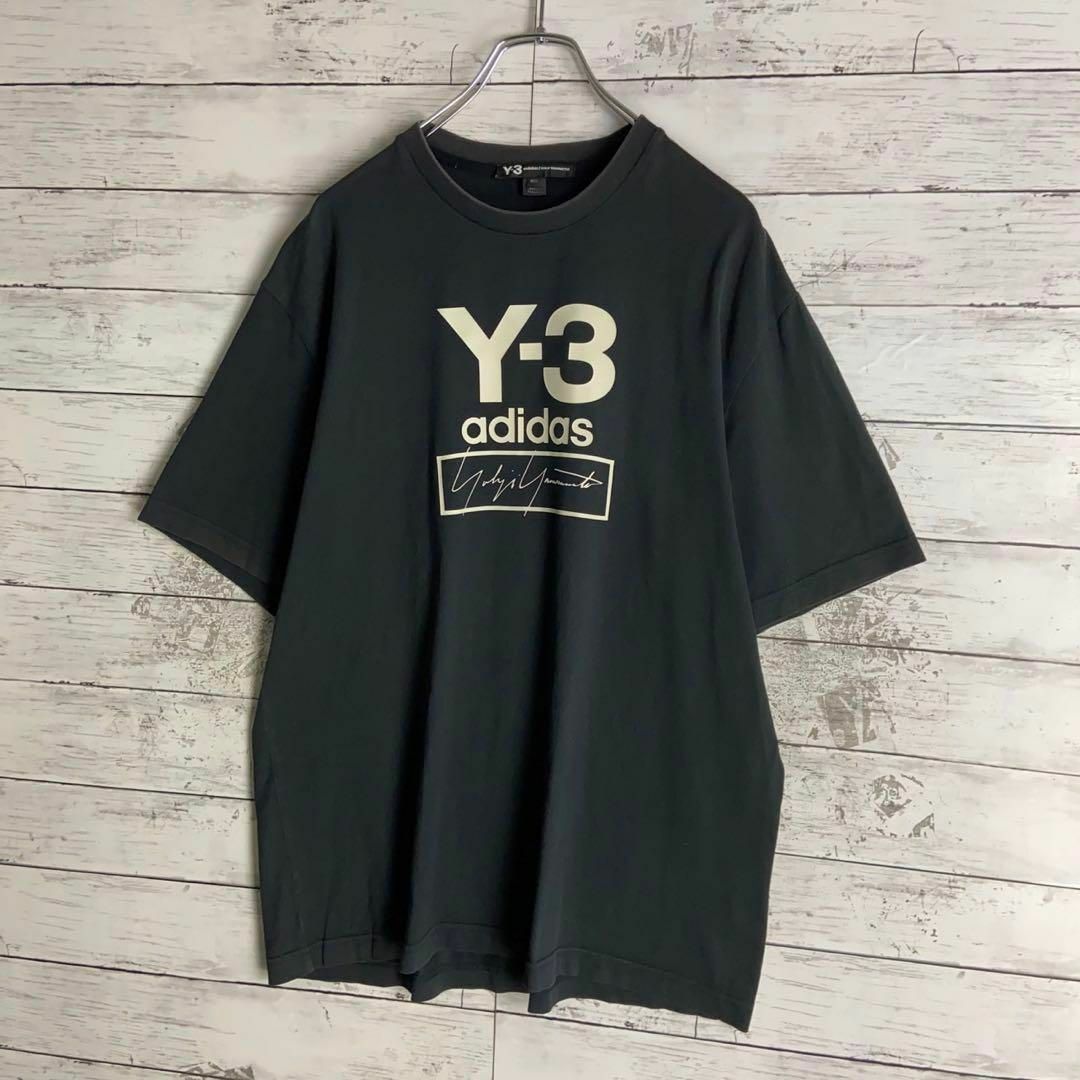 Y-3(ワイスリー)の9330【定番カラー】Y-3☆シグネチャーロゴ人気デザインtシャツ　美品 メンズのトップス(Tシャツ/カットソー(半袖/袖なし))の商品写真