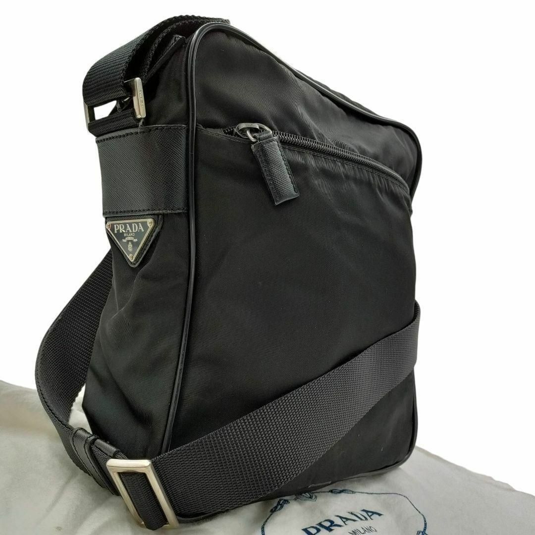 PRADA(プラダ)のPRADA プラダ ショルダーバッグ サコッシュ スクエア ナイロン ブラック レディースのバッグ(ショルダーバッグ)の商品写真