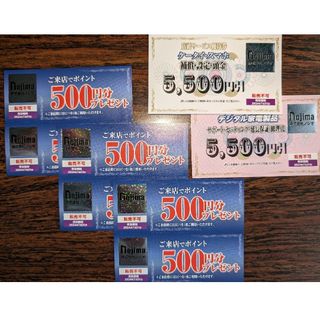 ノジマ　株主優待　来店ポイント　500円x 6枚　匿名配送(その他)