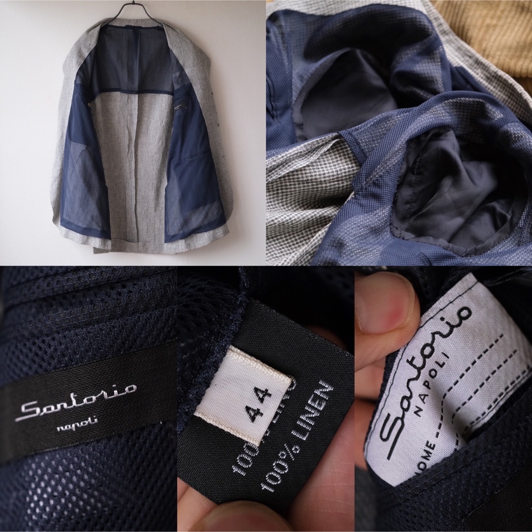 Sartorio(サルトリオ)のSartorioサルトリオ リネンシアサッカーサマーテーラードジャケット44 メンズのジャケット/アウター(テーラードジャケット)の商品写真