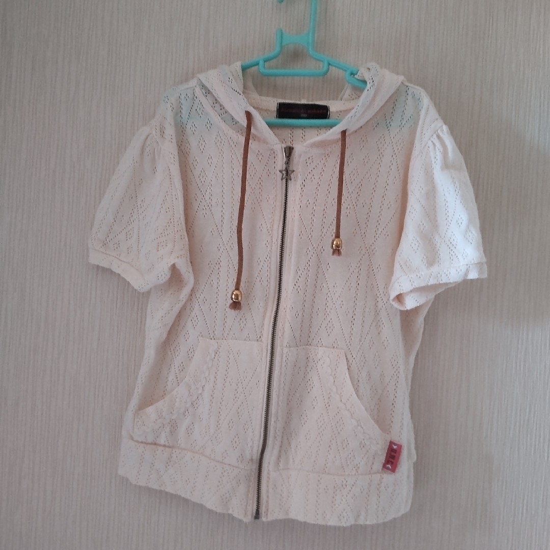 キッズ　半袖パーカー キッズ/ベビー/マタニティのキッズ服女の子用(90cm~)(ジャケット/上着)の商品写真