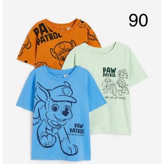 エイチアンドエム(H&M)の新品未開封　パウパトロール　Tシャツ　3枚セット　90(Tシャツ/カットソー)