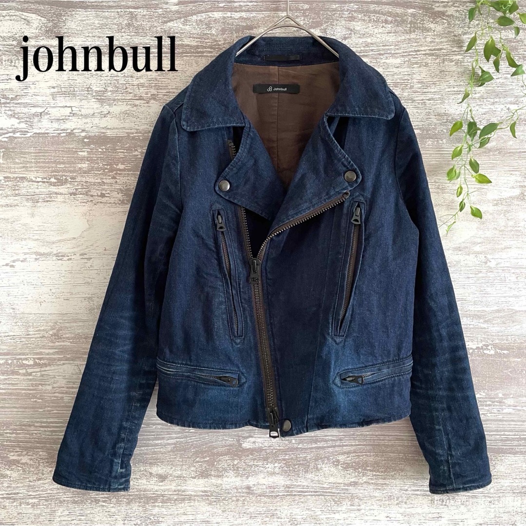 JOHNBULL(ジョンブル)のjohnbull ジョンブル　デニムライダースジャケット　used品　Sサイズ レディースのジャケット/アウター(ライダースジャケット)の商品写真