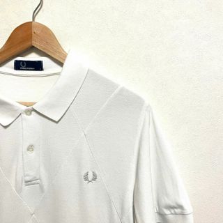 フレッドペリー(FRED PERRY)のフレッドペリー　ポロシャツ　オールホワイト　L(ポロシャツ)