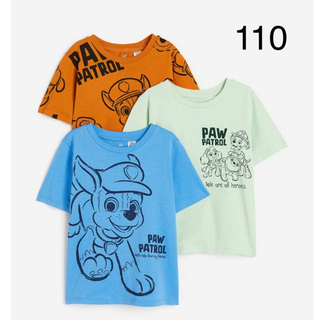 エイチアンドエム(H&M)の新品未開封　パウパトロール　Tシャツ　3枚セット　110-115(Tシャツ/カットソー)