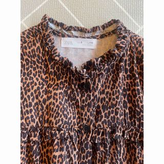 ザラキッズ(ZARA KIDS)のZARA レオパード柄ワンピース　6y(ワンピース)