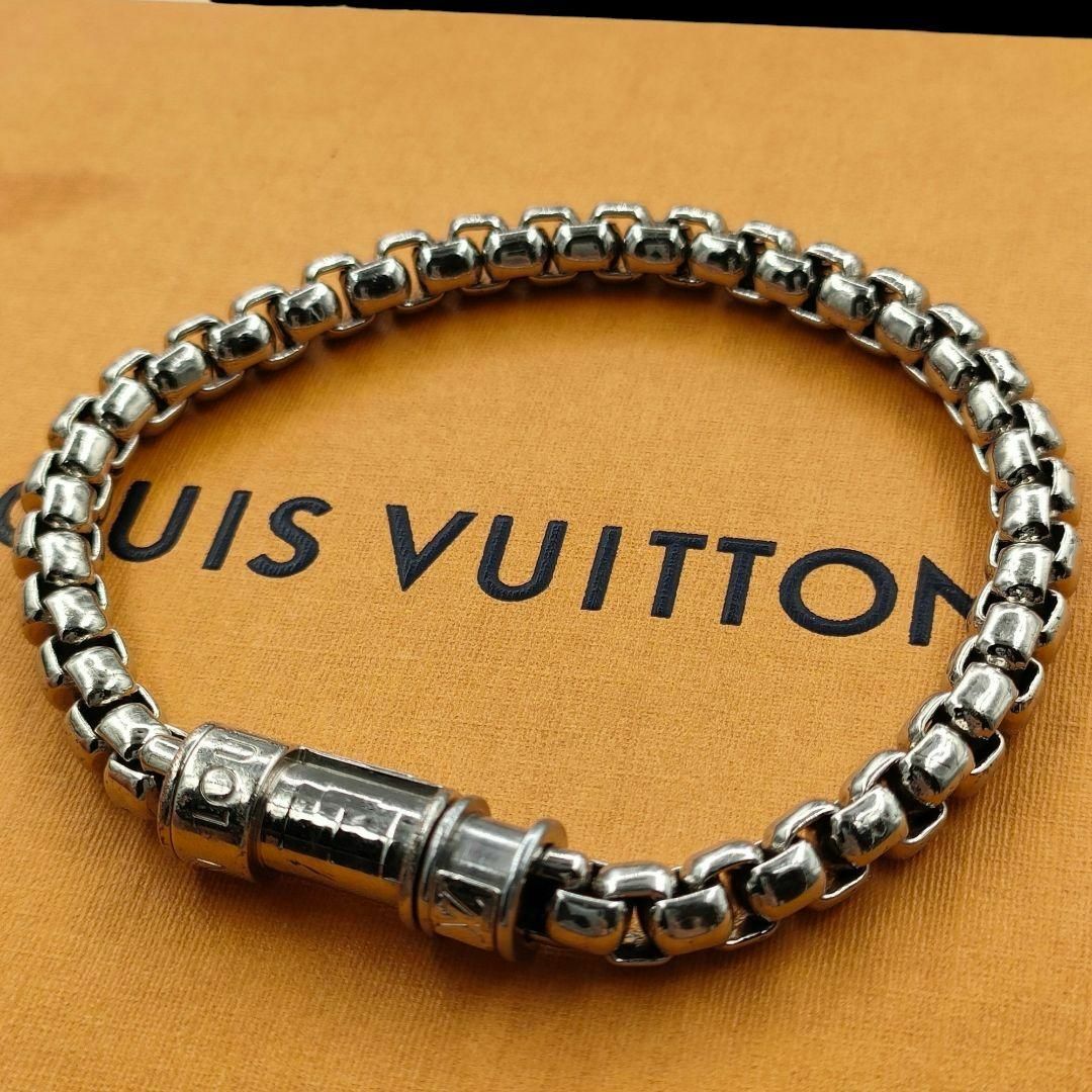 LOUIS VUITTON(ルイヴィトン)のルイヴィトン LV エクリプス チェーン ブレスレット シルバー アクセサリー レディースのアクセサリー(ブレスレット/バングル)の商品写真