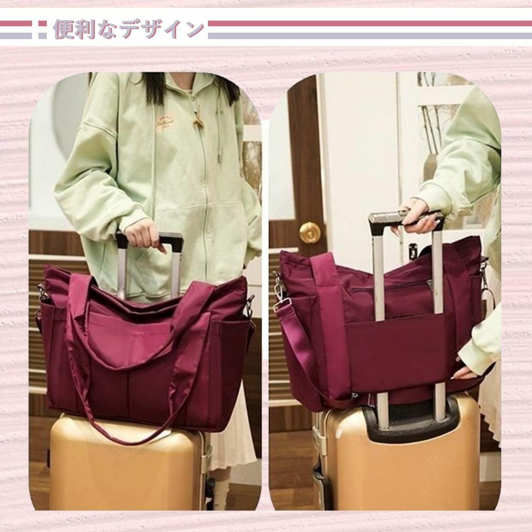 【色: レッド】[Lisa Pulster] トートバッグ マザーズバッグ 肩掛 レディースのバッグ(その他)の商品写真